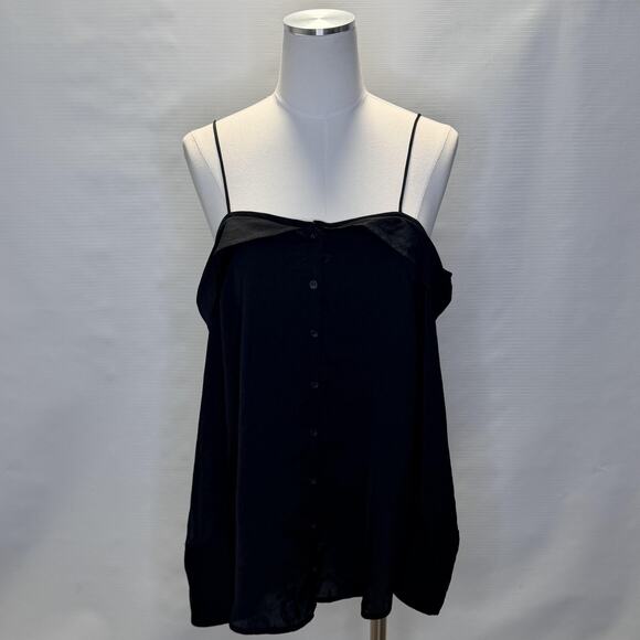 Free People Shirt Womens XS Black Off Shoulder Button Front Boho Blouse - Picture 2 of 10